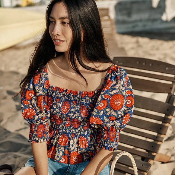 Velvet by Graham & Spencer Tops - Velvet by Graham and Spencer | Corryn Printed Ruched Top